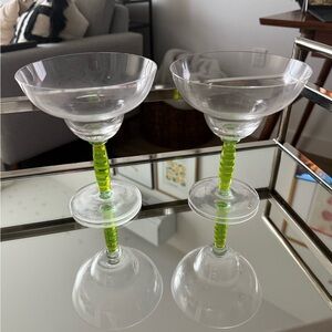 Set of 2 crate and barrel margarita glasses